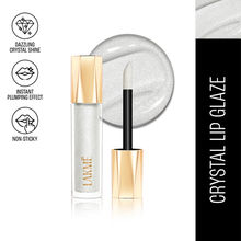 Lakme Glitterati Lip Glaze, High Shine Plumper Lip Gloss Oil With Collagen - Crystal Crush