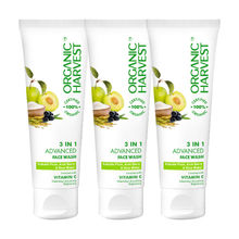 Organic Harvest 3-In-1 Advanced Face Wash (Pack Of 3)