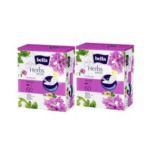 Bella Herbs Pantyliners with Verbena - Pack of 2 (120 Pcs)