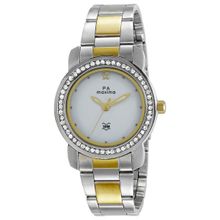 PA Maxima 43015CMLT Bimetal Gold White Dial Analog Watch For Women (S)