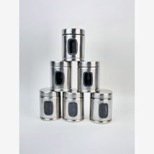 The Better Home Stainless Steel Jars with See Through Panel- Pack Of 6-1000Ml