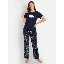 Bedtime Story Navy Blue Let Me Sleep T-Shirt with Pyjama