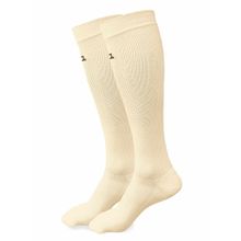 Heelium Bamboo Compression Socks for Men & Women Beige, Odour Free (Pack of 2)