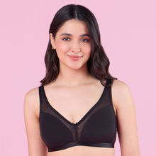 Nykd By Nykaa Glass Neckline Cotton Support Bra NYB280 Black