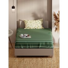 KOPA Single Bedsheet With Pillow Cover(Bio-Soft Feel) Geometric-Green/Yellow