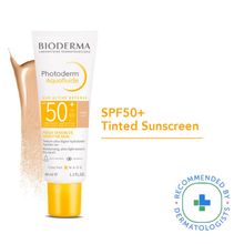 Bioderma SPF 50+ Tinted Sunscreen - Photoderm Aquafluide Claire Sunscreen - Active Sun Defence