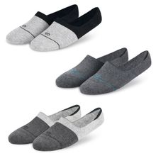 Dynamocks Men & Women Loafer Socks, Pack Of 3 Pairs - Grey (Free Size)