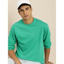 DILLINGER Green Solid Oversized T-Shirt