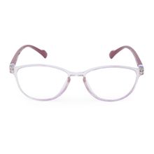 VAST Unisex Women Round Cateye Anti Glare UV Protection Full Frame Spectacles-(Zero Power) (7921)