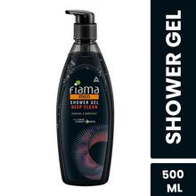 Fiama Men’s Shower Gel Deep Clean, Body Wash with Charcoal & Grapefruit for Refreshed Skin