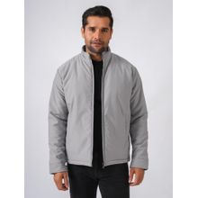 Perch Light Grey Solid Lightweight Padded Jacket
