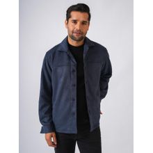 Perch Blue Suede Solid Cut and Sew Jacket