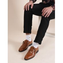MOZAFIA Tan Classic Lace-Ups Formal Derbies