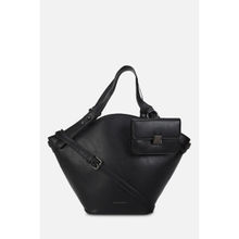 Van Heusen Women Black Solid Casual Hand Bag