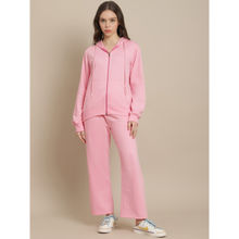 Secret Wish Women Baby Fleece Winter Night Suit Pink (Set of 2)