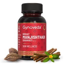 Gynoveda Manjistha Tablets For Glowing Skin, Ayurvedic Blood Purifier With Neem, Chandan, Bhringraj