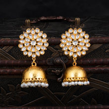 Sukkhi Glamorous Pearl Gold Plated Kundan Jhumki Earring for Women (NYKSUKHI01081)