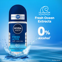 NIVEA MEN Deodorant Roll On, Fresh Active, 48h Long lasting Freshness