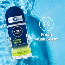 NIVEA MEN Deodorant Roll On- Fresh Power- 72h Long lasting Freshness with Fresh Musk Scent