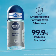 NIVEA Men Deodorant Roll On - Silver Protect - Antibacterial Odour Protection For 72H Freshness