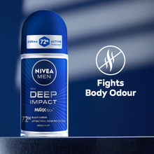 Nivea Men Deodorant Roll On Deep Impact Maxx Tech Freshness Black Carbon 72H Anti Perspirant Freshness