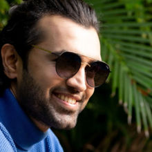 Enrico Gold Polycarbonate Round Comet Unisex Sunglasses