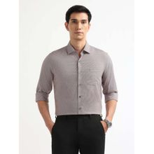 Arrow Men Brown Textured Manhattan Slim Fit Dobby Shirt