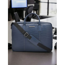 Police Navy Croco Classy 15 Inch Stylish Briefcase Messenger Bag