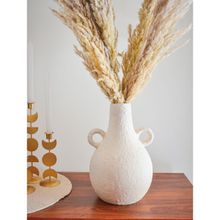 Hollyhock White Celia Stoneware Vase