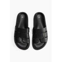 H&M Men Black Slide Sandals