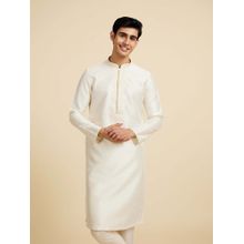 Diwas by Manyavar Cream Art Silk Kurtas for Men