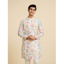 Diwas by Manyavar Cream Blended Cotton Kurtas for Men
