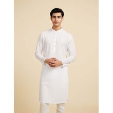 Diwas by Manyavar White Cotton Kurtas for Men