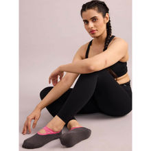 Pilates & Yoga Anti Slip Grip Socks Non Slip Breathable Socks for Women Charcoal Grey