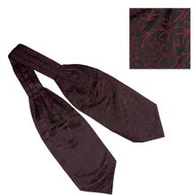 The Tie Hub Paisley Maroon Microfiber Cravat and Pocket Square Combo