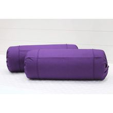 SHADES OF LIFE Plain Bolster Cover- Purple