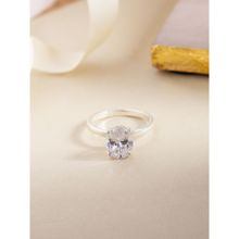 Hiara Jewels 925 Sterling silver Oval charm ring