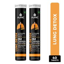 Auric Lung Detox for Smokers with Natural Blend of NAC, Pushkarmool, Piper Longum & Licorice, 2 Tubes