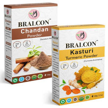 BRALCON Organic Kasturi Turmeric & Chandan Powder Combo