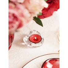 Pure Home + Living Silver Glass Heart Shaped Tealight Holder