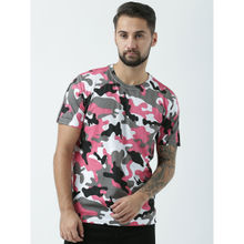 Huetrap Mens Printed Round Neck White T-Shirt