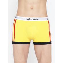 La Intimo Yellow Cotton Elastane Body Boost Striped Trunk