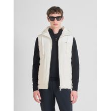 Antony Morato Men White Quilted Corduroy Puffer Jacket