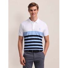 U.S. POLO ASSN. Horizontal Striped Slim Fit Multi-Color Polo T-Shirt