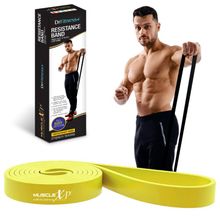MuscleXP Drfitness+ Resistance Loop Band For Men & Women, Physical Therapy, Yellow 7-12 Kg