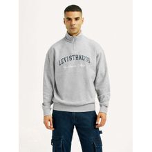 Levi's Men Light Grey Typography Printed Sweatshirt