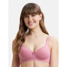 Jockey Fe35 Full Coverage Wirefree Padded T-shirt Bra With Wider Adjustable Straps Pink