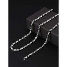 OOMPH Silver Tone Delicate Rope Chain Fashion Necklace for Men & Boys