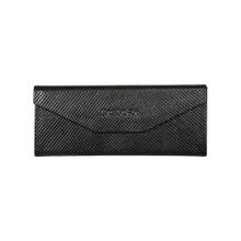 Sassora Black Genuine Leather Unisex Foldable Spectacle Case (M)