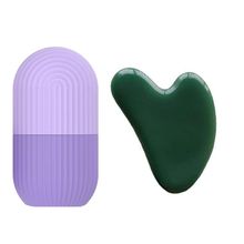 Getmecraft Purple Ice Roller & Jade Gua Sha Faical Massage T...